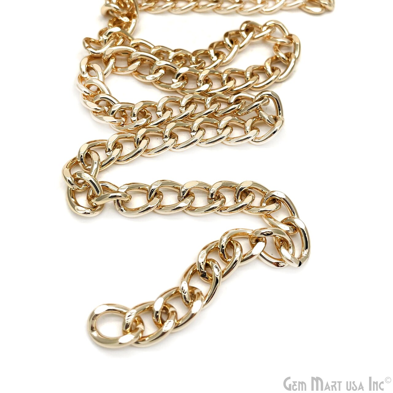Gold Finding Chain, Gold Plated Jewelry Making Chain, DIY Necklace Chain, Assorted Styles, 1 foot, GemMartUSA (GPCH)
